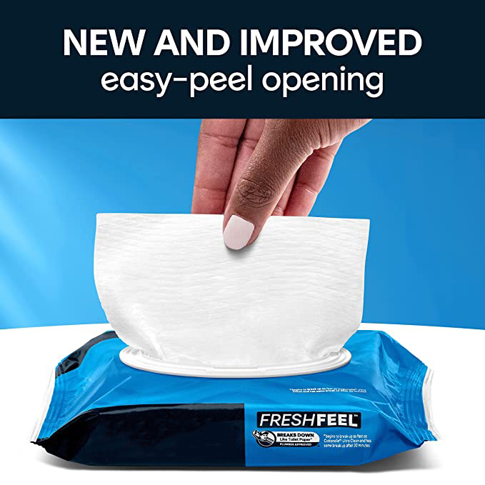 Fresh Feel Flushable Toliet Wipes 