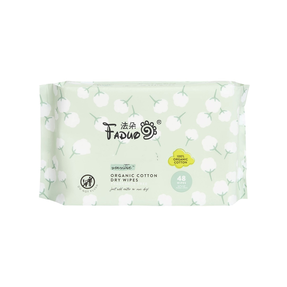 48 Count Organic Cotton Dry Wipes