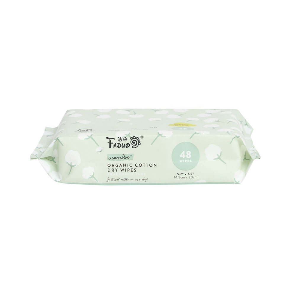 48 Count Organic Cotton Dry Wipes