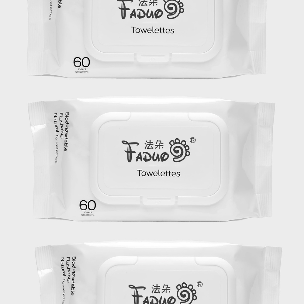 FADUO Biodegradable Flushable Natural Wipes